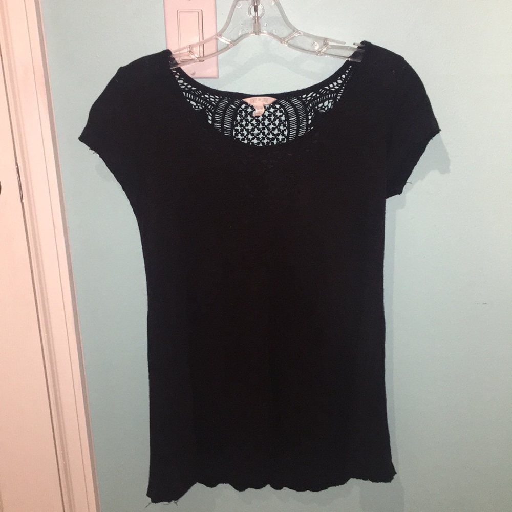 Black Crochet Shirt